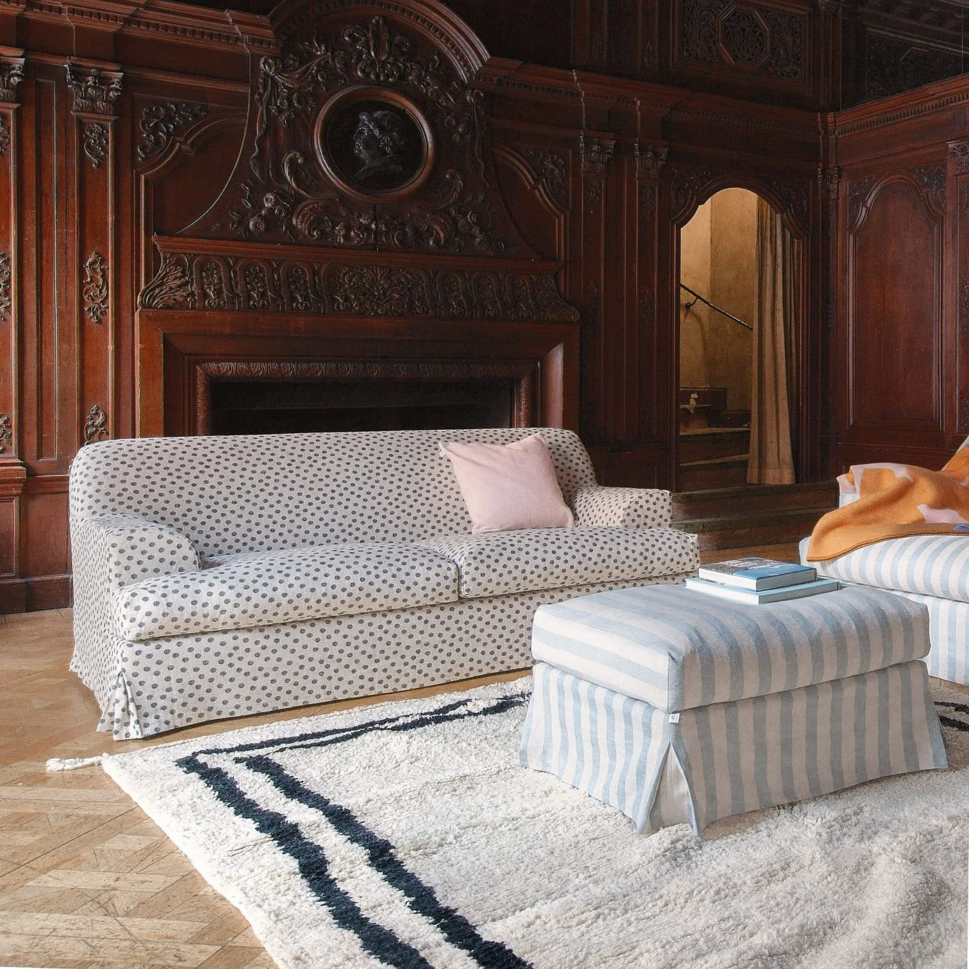 A MELIMELI sofa styled in a calm living-room interior